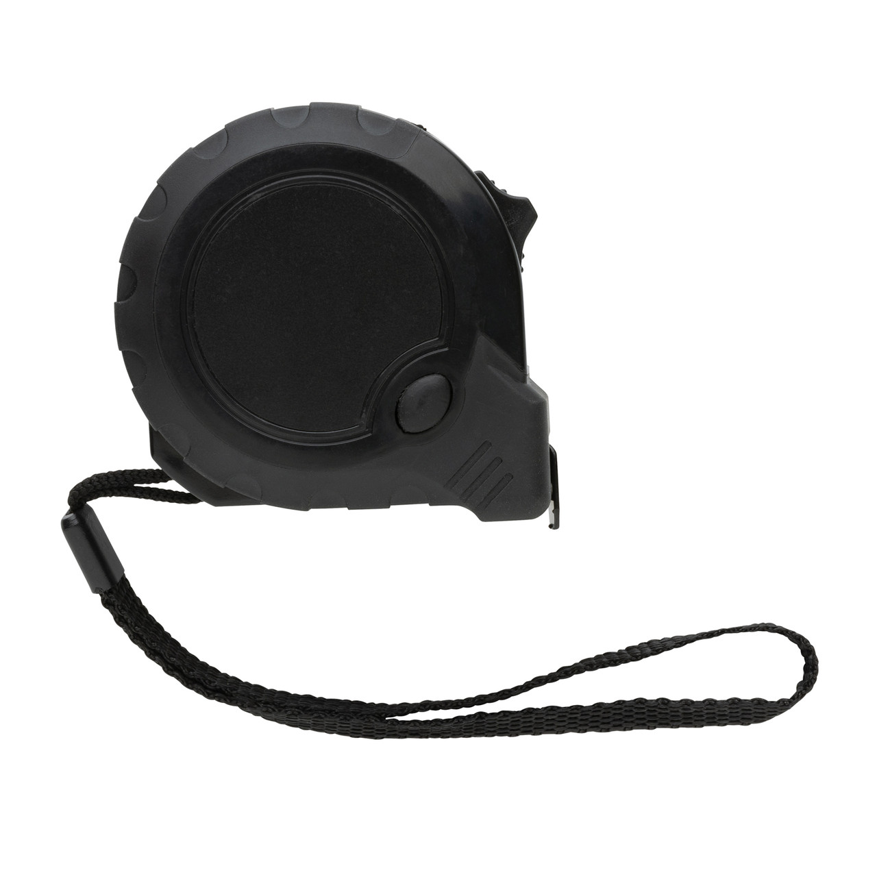 Рулетка из переработанного пластика RCS с кнопкой блокировки, 5м/19 мм, черный; , Длина 7 см., ширина 6,5 см., - фото 2 - id-p107646740