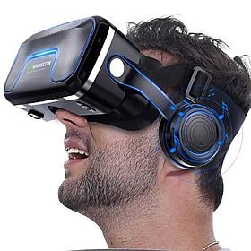 Очки виртуальной реальности VR SHINECON-GA04EA с наушниками чёрные