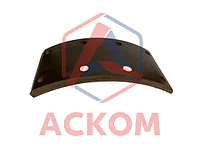 НАКЛАДКА ТОРМОЗНОЙ КОЛОДКИ ГАЗ-53,3307,3309,4301,ПАЗ ЗАДН.СВЕРЛ. WШИР.=100ММ;LДУГИ=200ММ;HТОЛЩ.=11.1