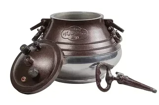 Казан-скороварка Афганский с крышкой и ручками RASHKO BABA со шлифованным дном (10 литров), фото 3