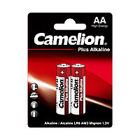 CAMELION LR6-BP2 Батарейка Plus Alkaline, AA, 1.5V, 2700 mAh, 2 шт. в блистере