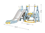 Детская горка с качелей WXR3 голубой, фото 2