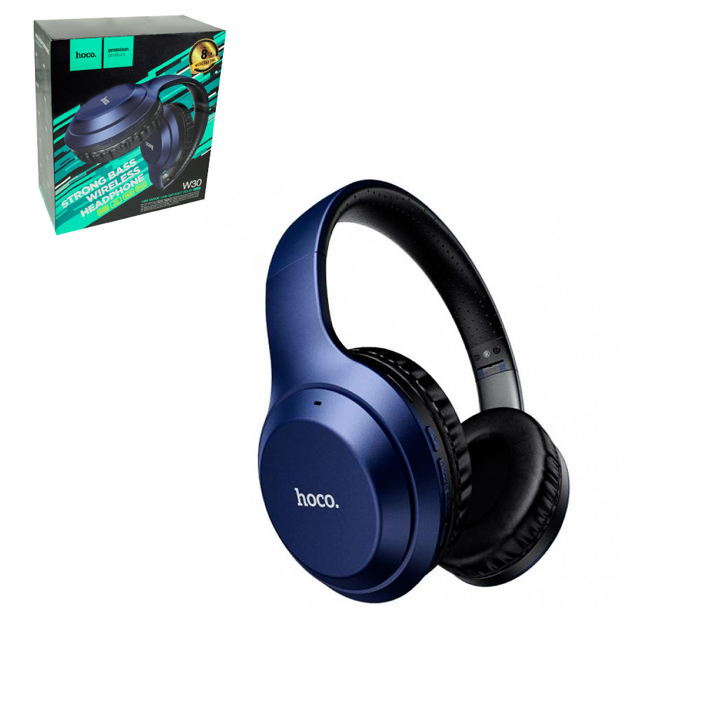 Bluetooth гарнитура Hoco W30, Wireless Headphones, Blue - фото 1 - id-p107654492