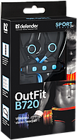Беспроводная гарнитура Defender OutFit B720 черный+синий, Bluetooth,