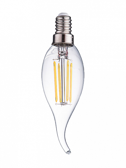 Лампа светодиодная нитевидная прозрачная свеча на ветру СW35 11Вт 4000К Е14 Фарлайт
