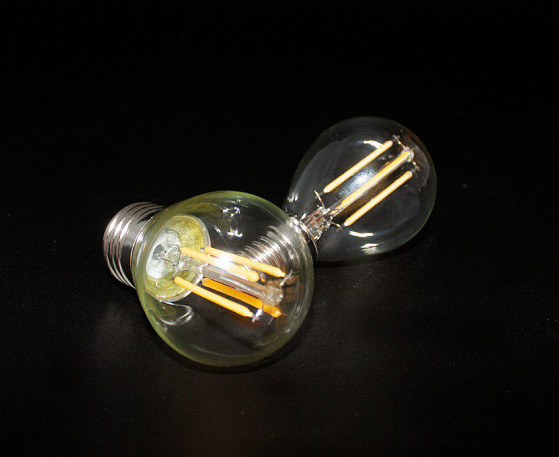Лампа светодиодная нитевидная прозрачная шар G45 7Вт 2700К Е14 Фарлайт - фото 2 - id-p107671212
