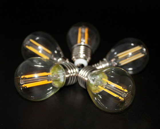 Лампа светодиодная нитевидная прозрачная шар G45 7Вт 2700К Е14 Фарлайт - фото 3 - id-p107671212