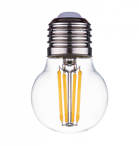Лампа светодиодная нитевидная прозрачная шар G45 11Вт 6500К Е27 Фарлайт