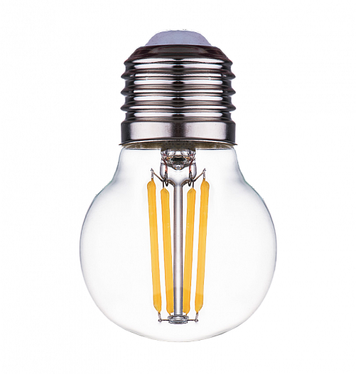 Лампа светодиодная нитевидная прозрачная шар G45 7Вт 6500К Е27 Фарлайт