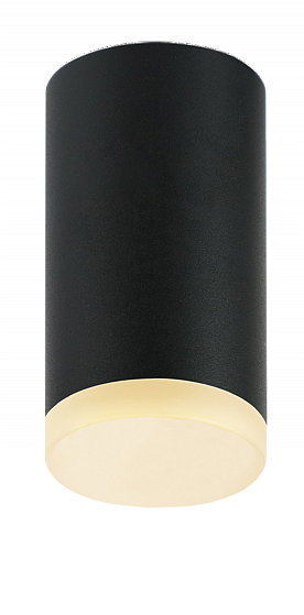 Плафон для трековых и декоративных светильников круг с акриловым кольцом черный Фарлайт - фото 1 - id-p107671313
