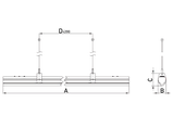 Светильник STORE ECO LED 2x50 /main line harness/ 4000K, фото 3