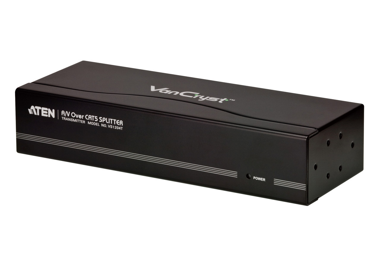 Разветвитель VGA и Аудио по кабелю Cat 5 4-портовый  VS1204T ATEN