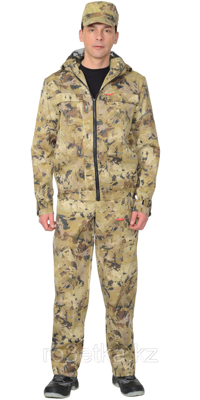 Костюм "РЫБОЛОВ СТ" : куртка кор., п/к КМФ "Саванна"