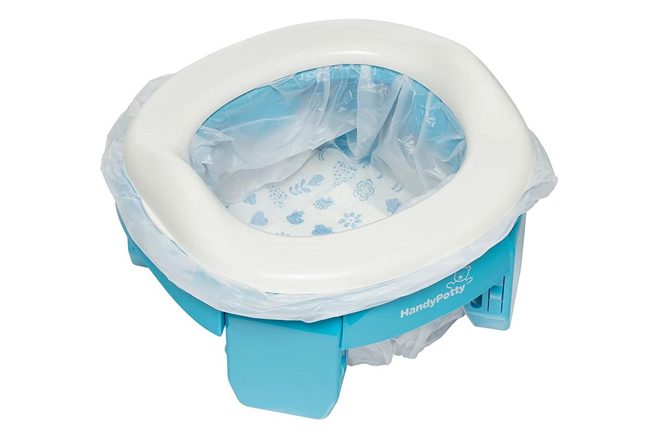 Roxy Kids Горшок дорожный и насадка на унитаз HandyPotty Голубой - фото 3 - id-p107676022