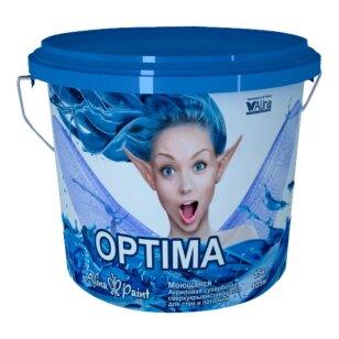 Краска водоэмульсионная, Alina Paint OPTIMA, 3 кг (интерьерная, супербелая, всесезонная)