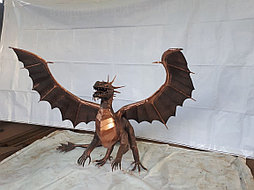 Статуя дракон художественная ковка 3х1,6х1,6