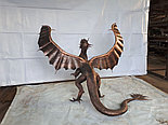 Статуя дракон художественная ковка 3х1,6х1,6, фото 5