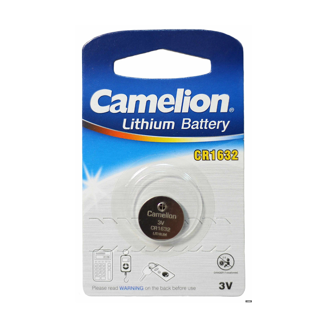 Camelion CR1632-BP1 Батарейка Lithium Battery, CR1632, 3V, 120 mAh, 1 шт.
