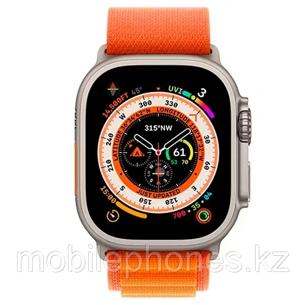 Смарт-часы Apple Watch Ultra GPS + Cellular 49mm Titanium Case with Orange Alpine Loop -Large, фото 1