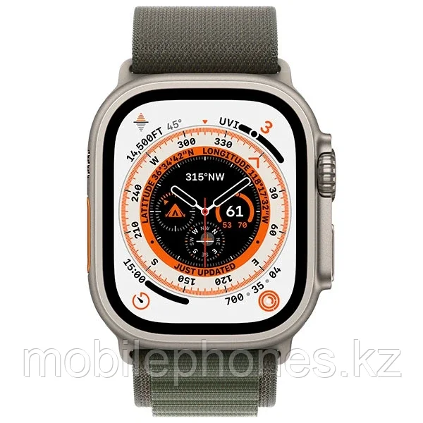 Смарт-часы Apple Watch Ultra GPS + Cellular 49mm Titanium Case with Green Alpine Loop - Large, фото 1