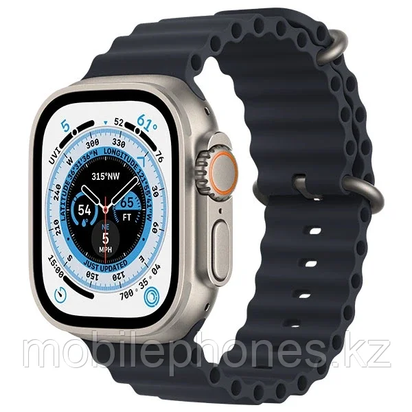 Смарт-часы Apple Watch Ultra GPS + Cellular 49mm Titanium Case with Midnight Ocean Band - фото 2 - id-p107709658