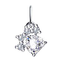 Подвеска из серебра с фианитами Diamant 94-130-00998-1 покрыто родием коллекц. Любимцы