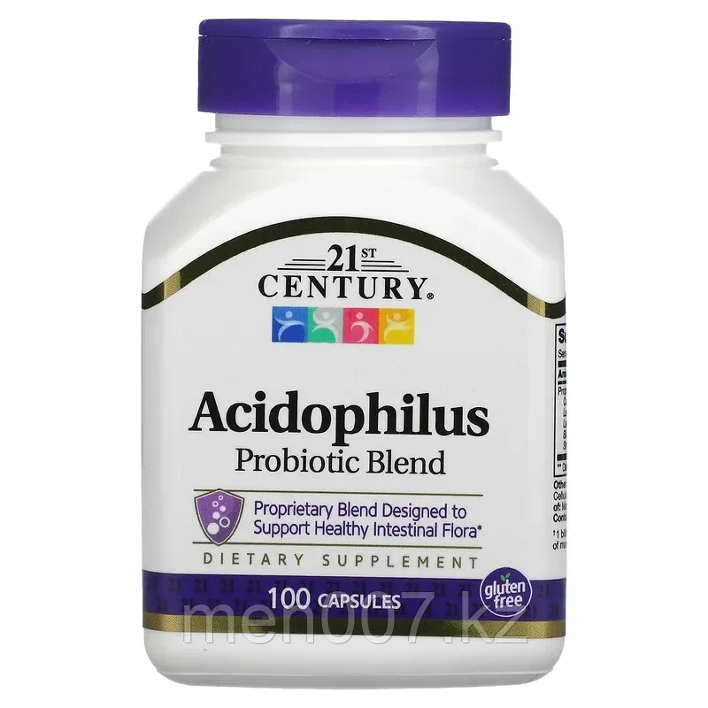 БАД Смесь пробиотиков Acidophilus, (100 капсул) 21st Century