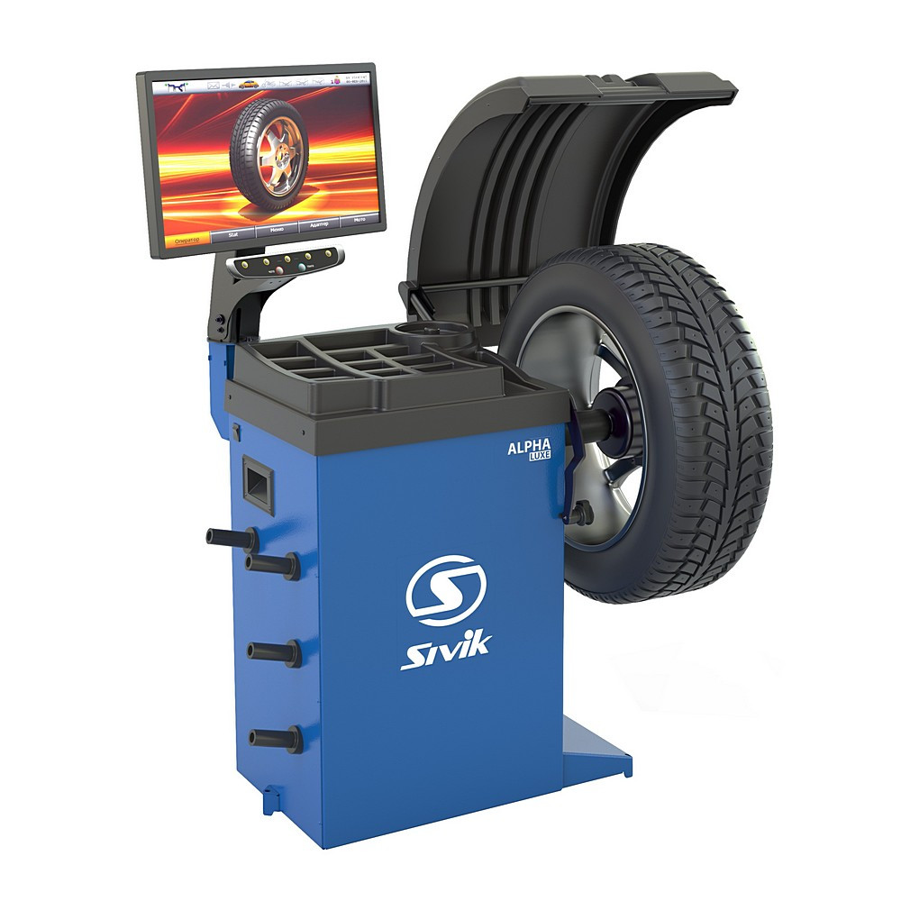 Sivik Alpha Luxe (СБМП-40 Станок для балансировки колес автомототранспортных средств (РФ, синий, новый дизайн) - фото 2 - id-p49271569