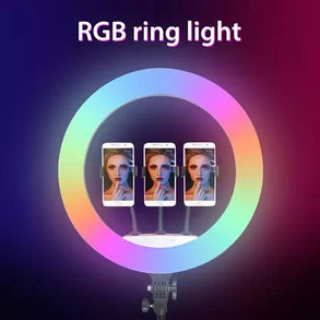 Цветная кольцевая лампа RGB Ring Fill Light 45 см, фото 2