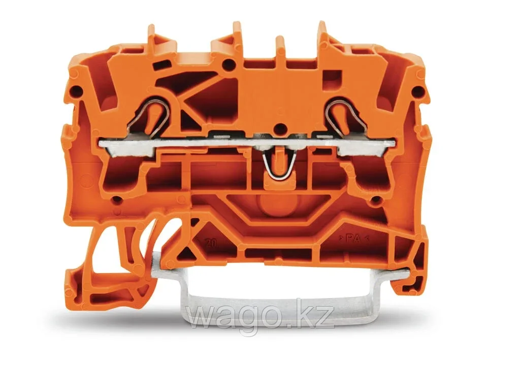 2-проводная сквозная клеммная колодка ; 2,5 мм² Вставной зажим CAGE CLAMP® WAGO 2002-1202