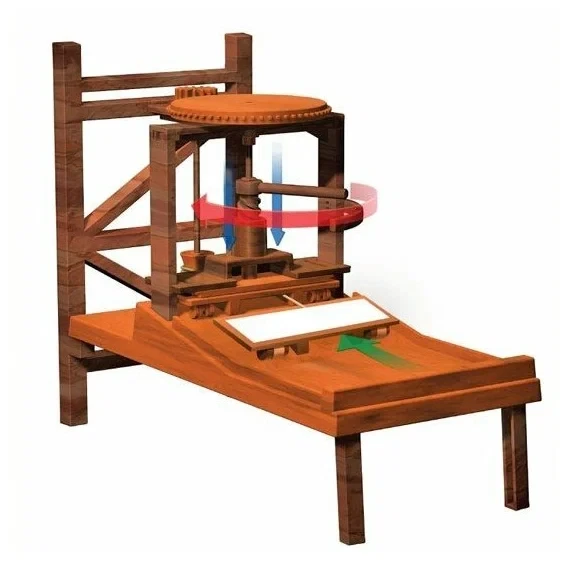 Edu Toys Сборная модель Печатная машина, Изобретения Леонардо да Винчи - фото 4 - id-p106103272