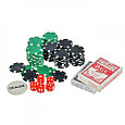 Набор для покера Poker set: карты 2 колоды, фишки 100 шт, 5 кубиков, фото 3