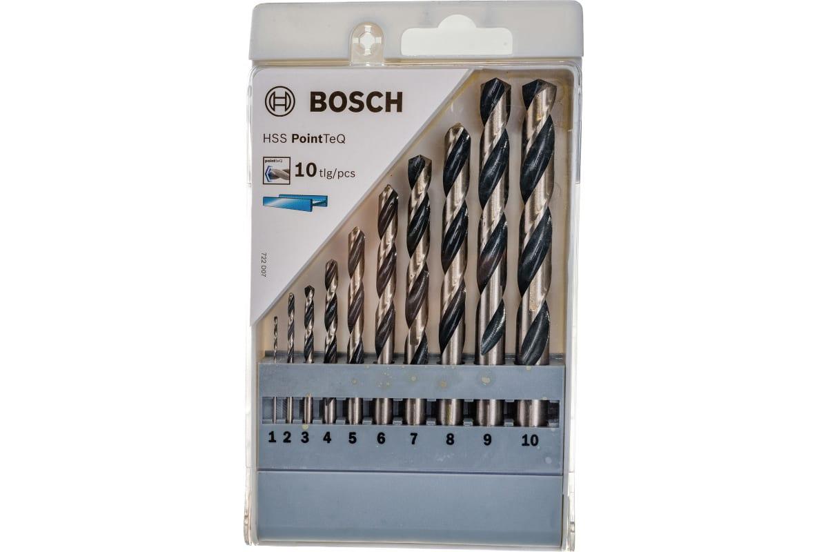 Набор сверл Bosch HSS PointTeQ 1-10 мм, 10 шт. 2608577348 - фото 1 - id-p106209778