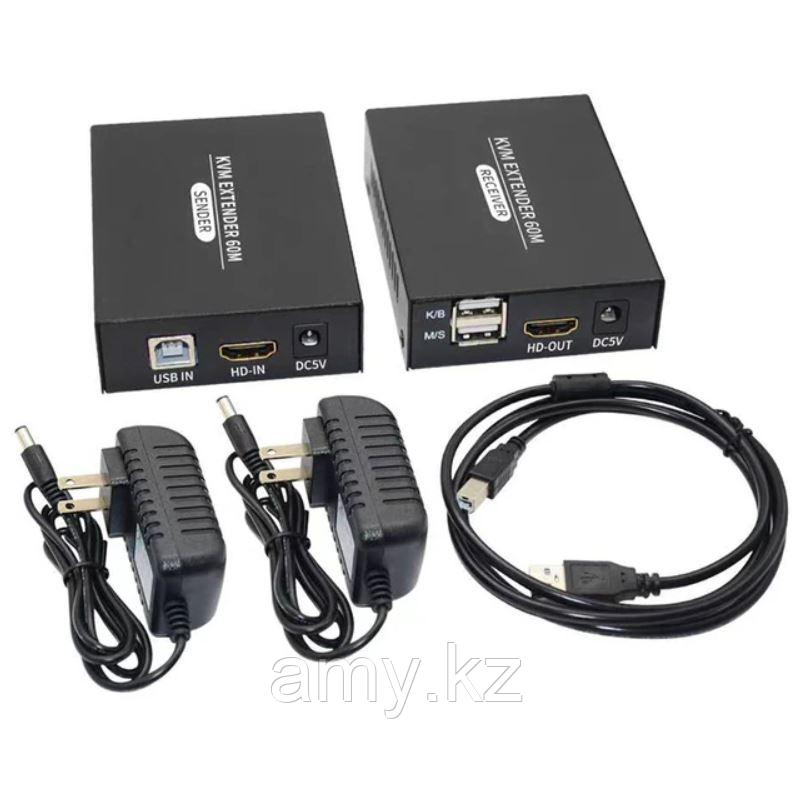 Удлинитель HDMI KVM IP RJ 45 60м - фото 1 - id-p107732693