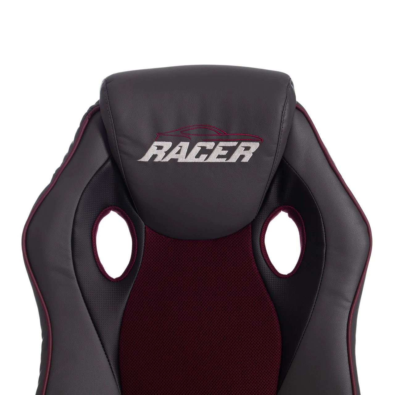 Кресло RACER GT new кож/зам/ткань, металлик/бордо, 36/13 - фото 7 - id-p107733454
