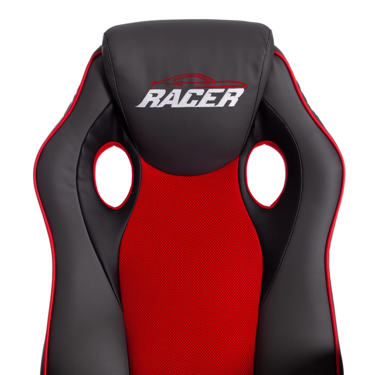 Кресло RACER GT new кож/зам/ткань, металлик/красный, 36/08 - фото 7 - id-p107733456