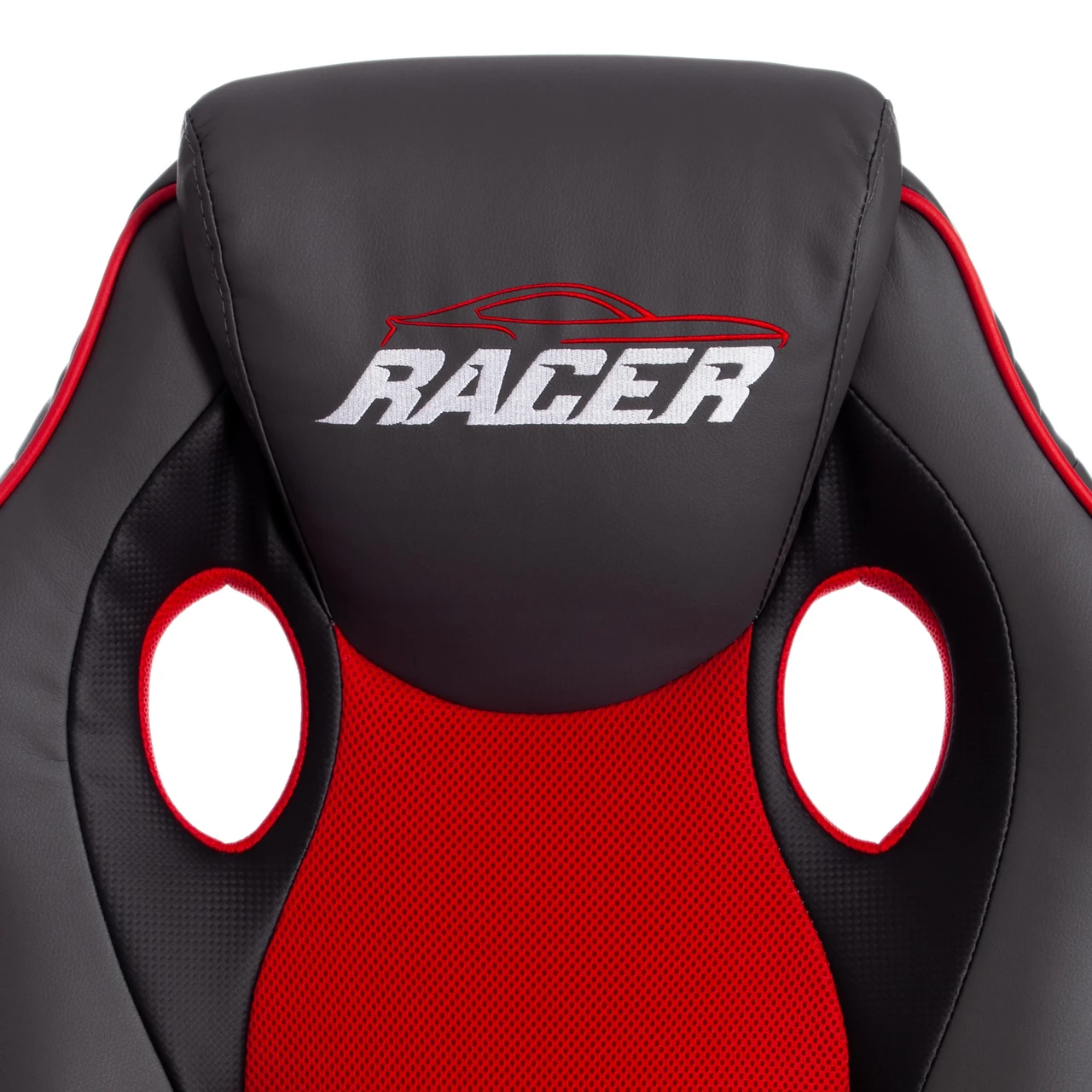 Кресло RACER GT new кож/зам/ткань, металлик/красный, 36/08 - фото 8 - id-p107733456