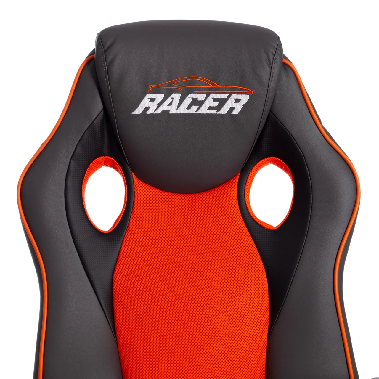 Кресло RACER GT new кож/зам/ткань, металлик/оранжевый, 36/07 - фото 6 - id-p107733457