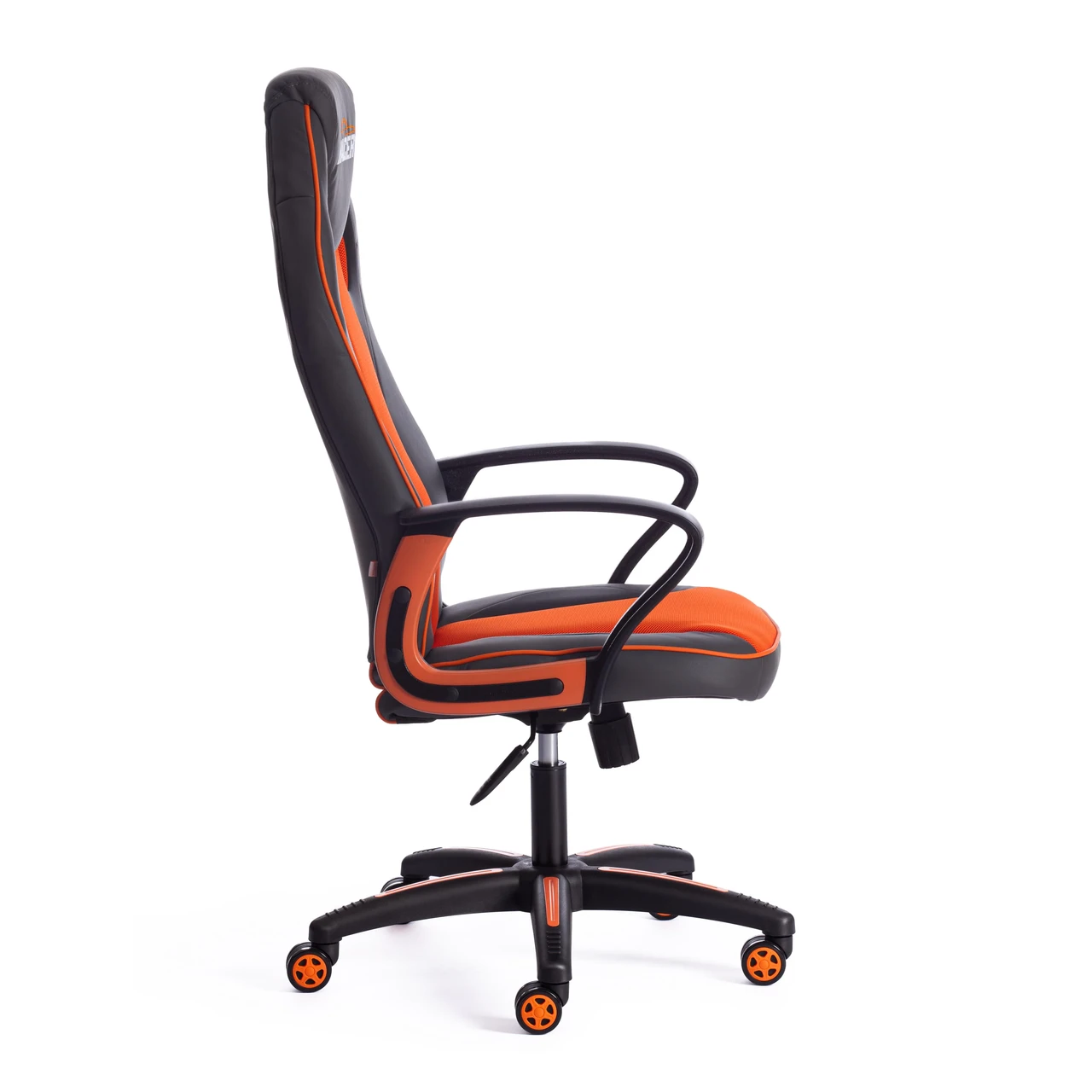 Кресло RACER кож/зам/ткань, металлик/оранжевый, 36/07 - фото 2 - id-p107733470