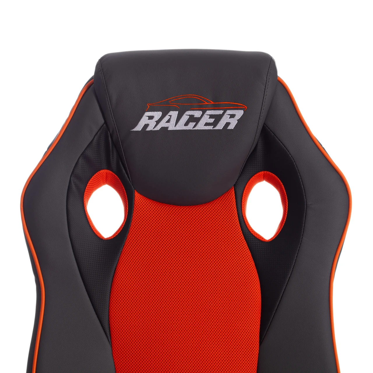 Кресло RACER кож/зам/ткань, металлик/оранжевый, 36/07 - фото 7 - id-p107733470
