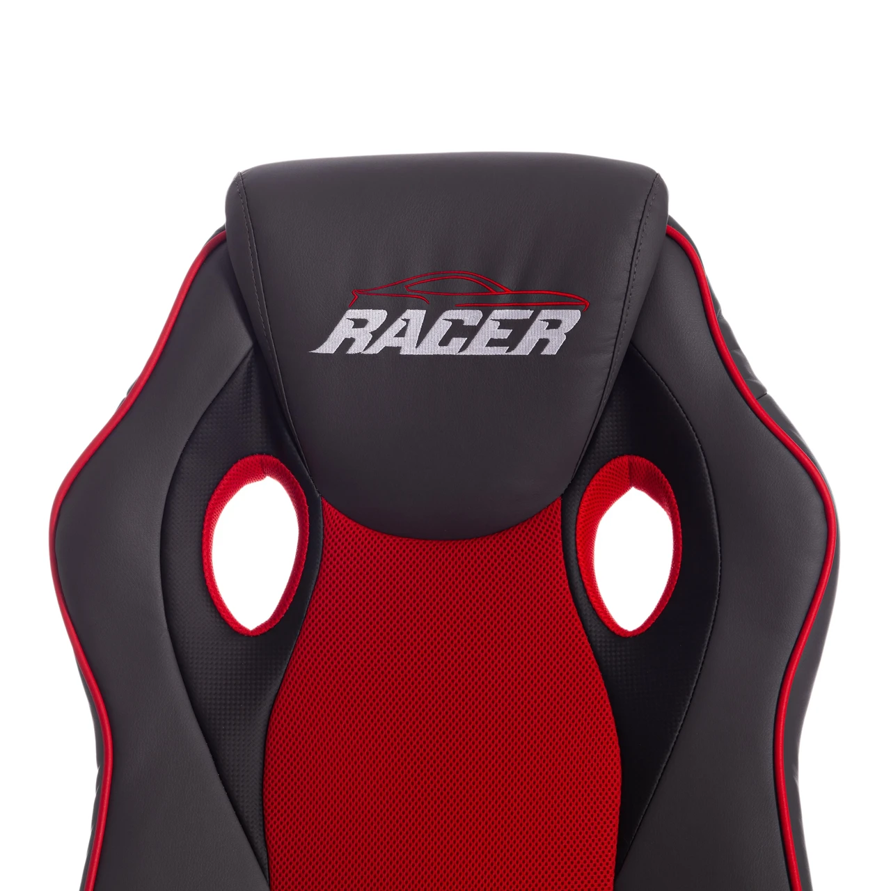 Кресло RACER кож/зам/ткань, металлик/красный, 36/08 - фото 7 - id-p107733472