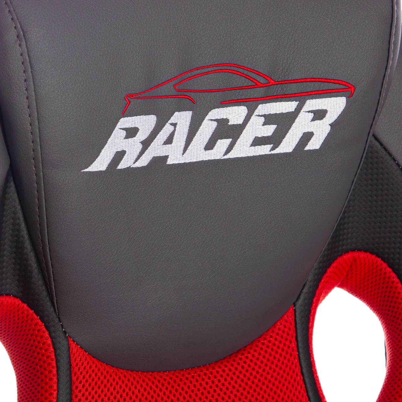 Кресло RACER кож/зам/ткань, металлик/красный, 36/08 - фото 10 - id-p107733472
