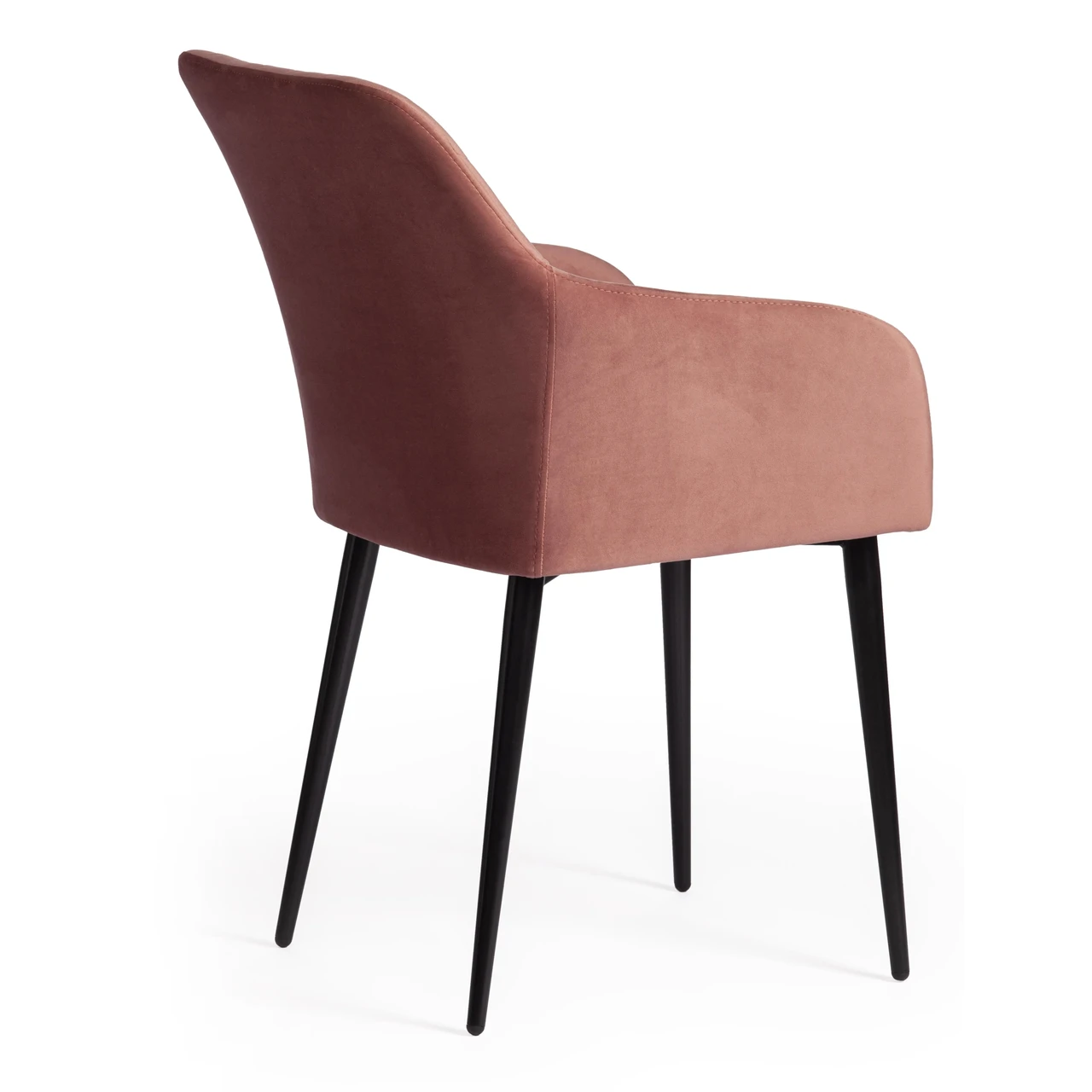 Кресло BREMO (mod. 708) ткань/металл, 58х55х83 см, высота до сиденья 48 см, коралловый barkhat 15 /черный - фото 3 - id-p107733762