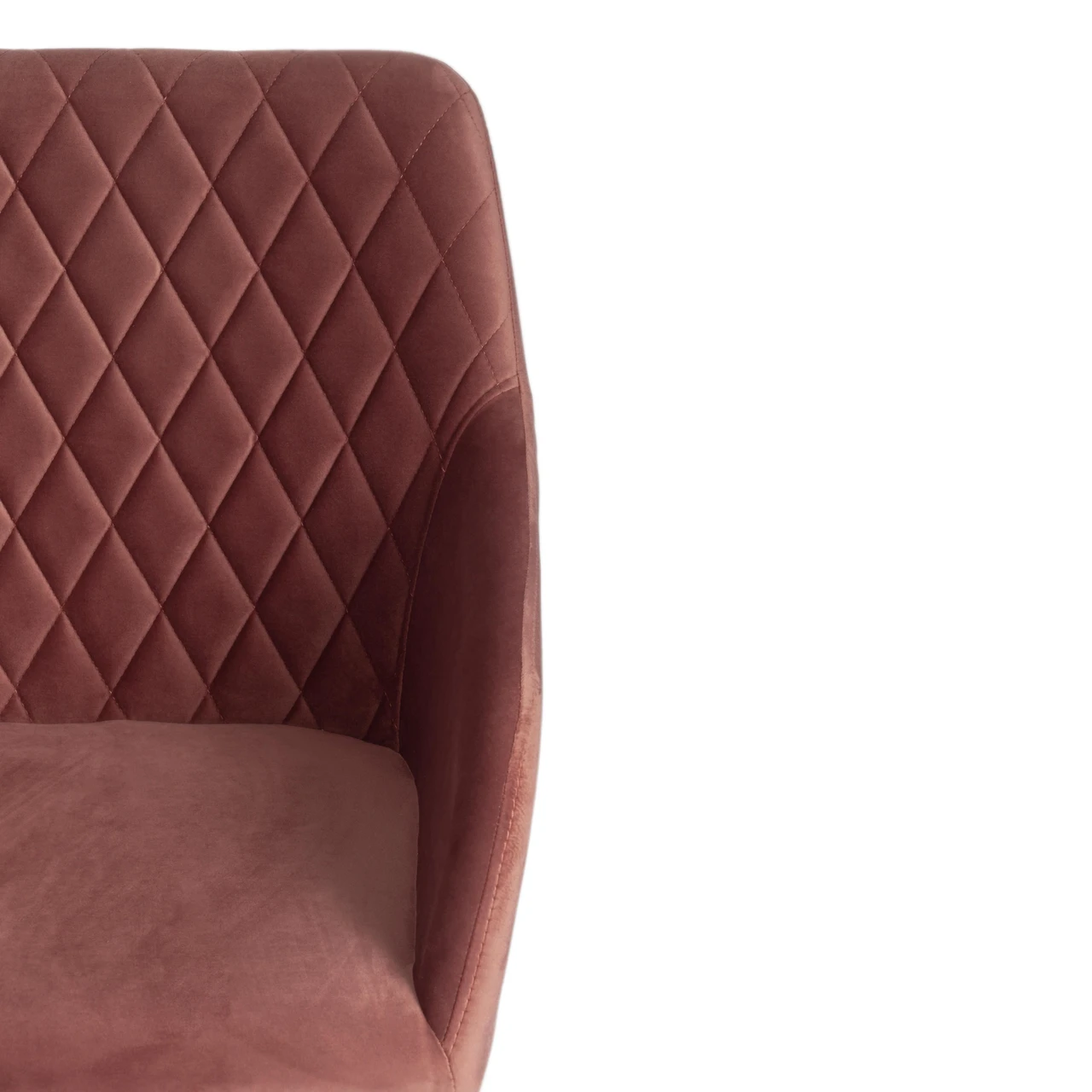 Кресло BREMO (mod. 708) ткань/металл, 58х55х83 см, высота до сиденья 48 см, коралловый barkhat 15 /черный - фото 6 - id-p107733762