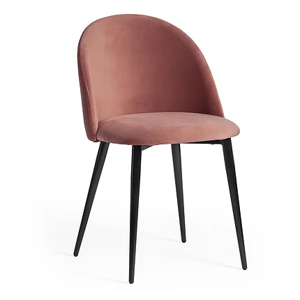 Стул MONRO (mod. 710) / 1 шт. в упаковке ткань/металл, 56х51х80 см, высота до сиденья 47 см, коралловый, фото 1