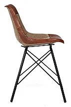 Стул Secret De Maison GETS ( mod. M-14529 ) металл/кожа буйвола/ткань хлопок, 78х45х51см, коричневый, ткань:, фото 3