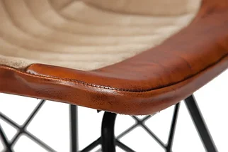 Стул Secret De Maison GETS ( mod. M-14529 ) металл/кожа буйвола/ткань хлопок, 78х45х51см, коричневый, ткань:, фото 5