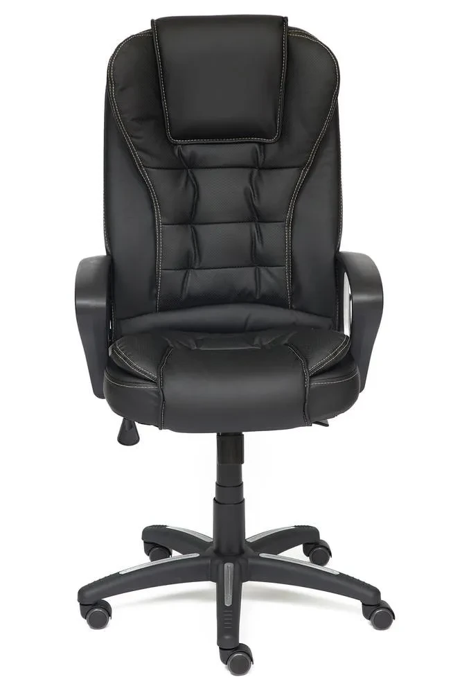 Кресло BARON кож/зам, черный/черный перфорированный, 36-6/36-6/06 - фото 2 - id-p107733884