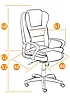 Кресло BARON кож/зам, черный/черный перфорированный, 36-6/36-6/06, фото 5
