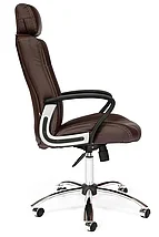 Кресло OXFORD хром кож/зам, коричневый/коричневый перфорированный, 36-36/36-36/06, фото 3
